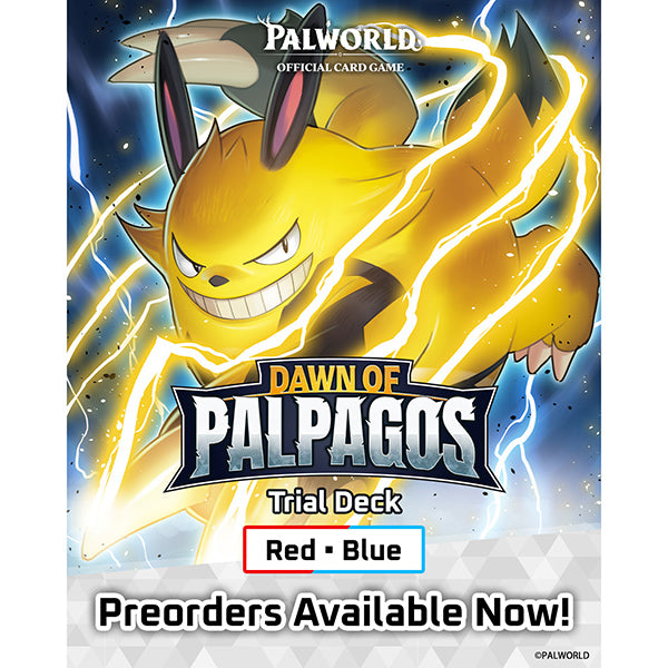 Palworld Official Card Game – Dawn of Palpagos Trial Deck- Red & Blue