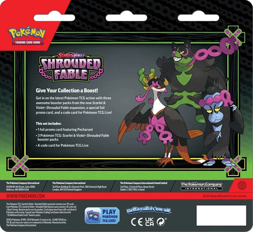 Pokemon Shrouded Fable 3 Booster Blister Pecharunt
