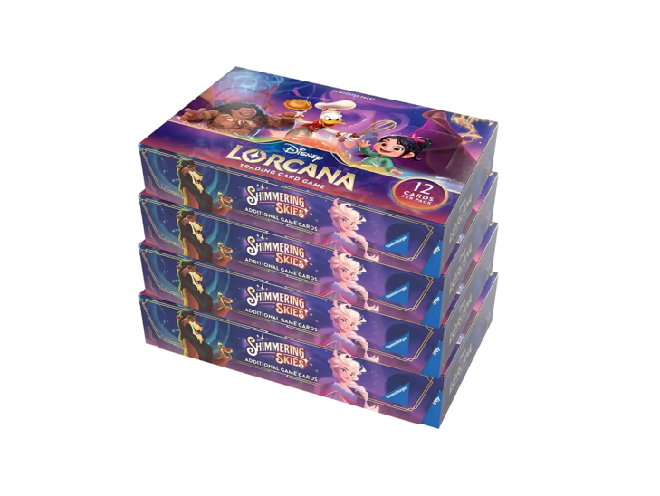 Disney Lorcana Shimmering Skies - Booster Box Case (4 Boxen) Set 6 King Cards Disney Lorcana Shimmering Skies - Booster Box Case (4 Boxen) Set 6 King Cards