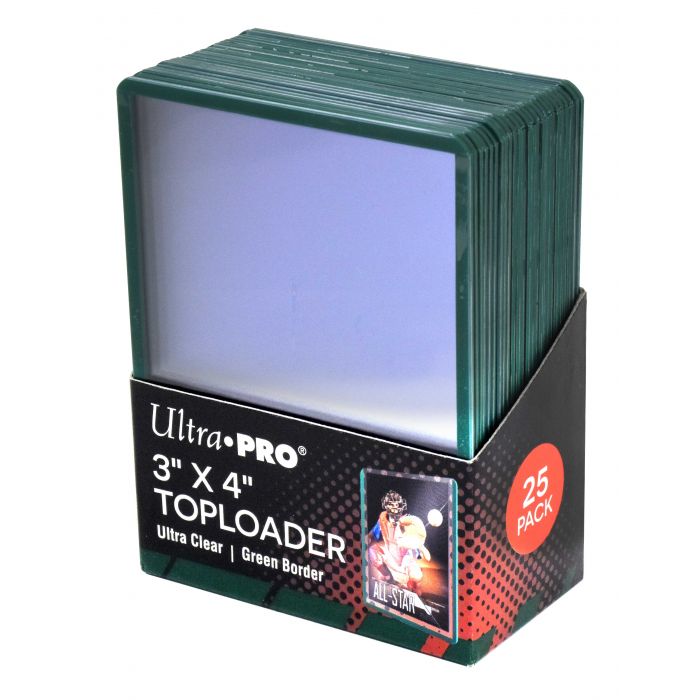Ultra Pro Toploaders 3x4 Green Border (25 stuks)
