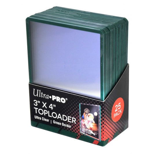 Ultra Pro Toploaders 3x4 Green Border (25 stuks)