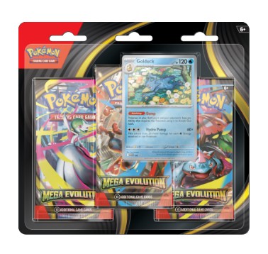 Pokémon Mega Evolution 3-Pack Blister Golduck [Pre-Order] Beschikbaar vanaf 10-10-2025