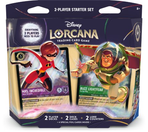 Lorcana Wilds Unknown 2-Player Starter Set: Mrs. Incredible & Buzz Lightyear
