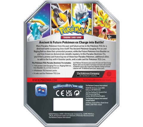 Pokemon Paradox Destinies Tin: Iron Boulder EX