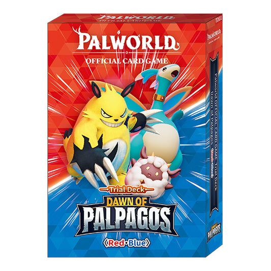Palworld Official Card Game – Dawn of Palpagos Trial Deck- Red & Blue