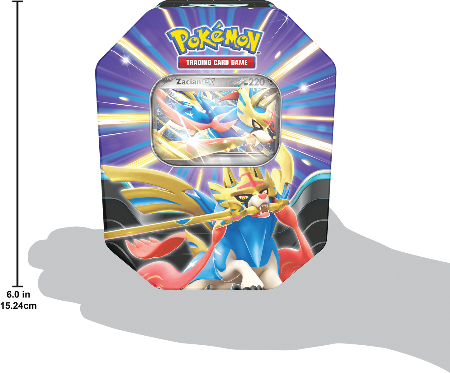 Pokémon Slashing Legends ex Tin - Zacian [Pre-Order] Beschikbaar vanaf 16-5-2025