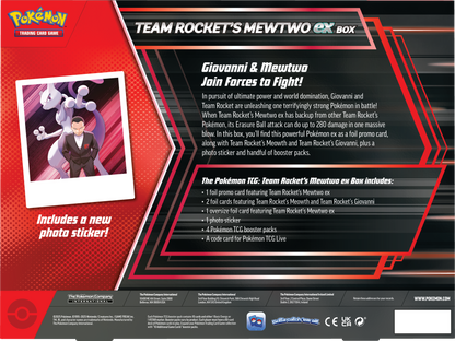 Pokémon Team Rocket's Mewtwo ex Box