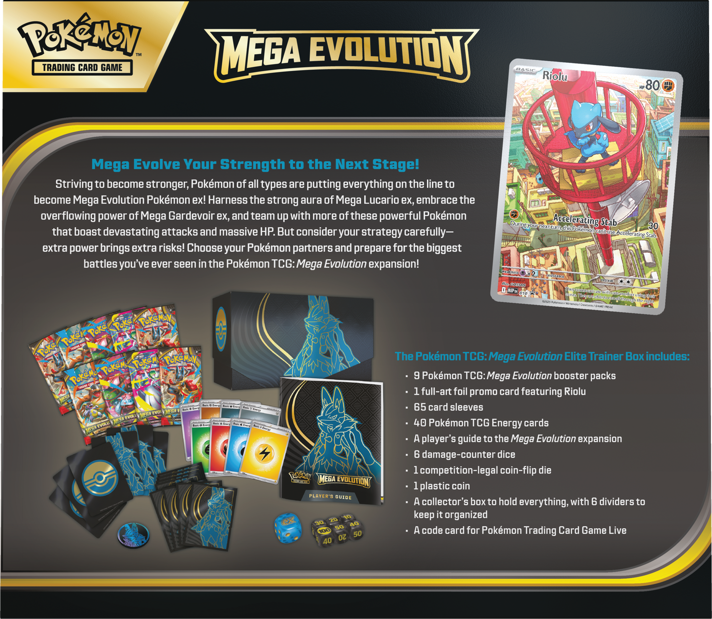 Pokémon Mega Evolution Elite Trainer Box – Lucario [Pre-Order] Beschikbaar vanaf 26-9-2025