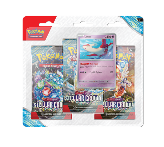 Pokemon Stellar Crown Latias 3-Pack Blister