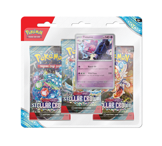 Pokemon Stellar Crown Tinkaton 3-Pack Blister