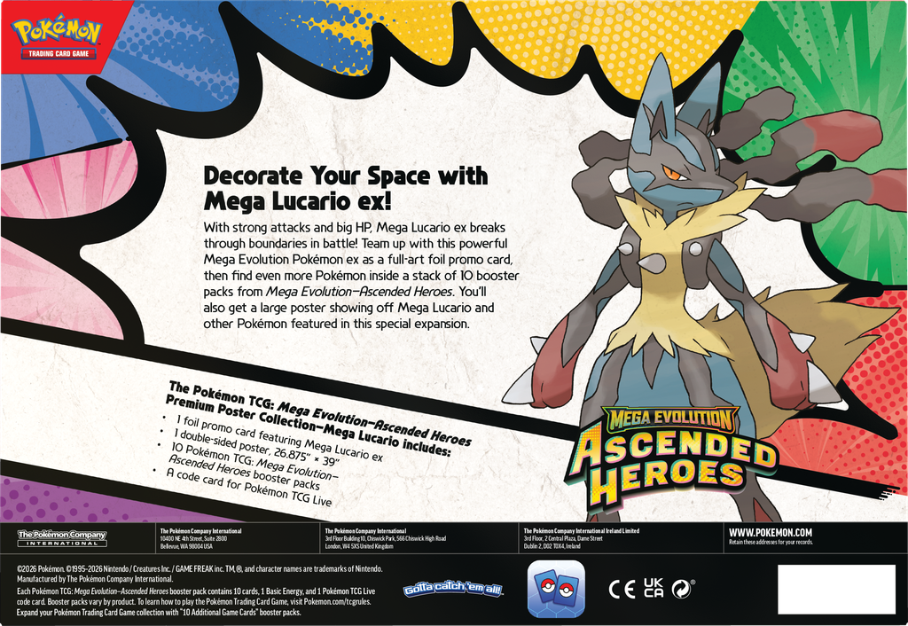 Pokémon Ascended Heroes Premium Poster Collection Lucario