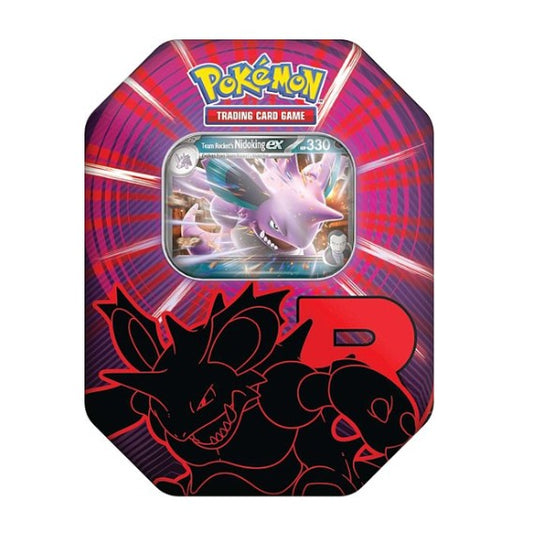Pokémon Team Rocket's Nidoking ex Tin [Pre-Order] Beschikbaar vanaf 5-9-2025