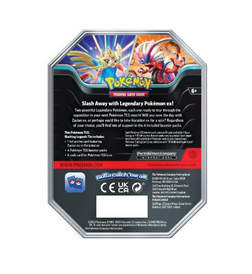 Pokémon Slashing Legends ex Tin - Zacian [Pre-Order] Beschikbaar vanaf 16-5-2025