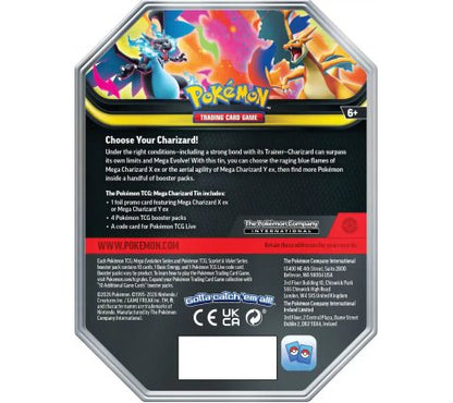 Pokémon Ascended Heroes EX Tin: Mega Charizard X